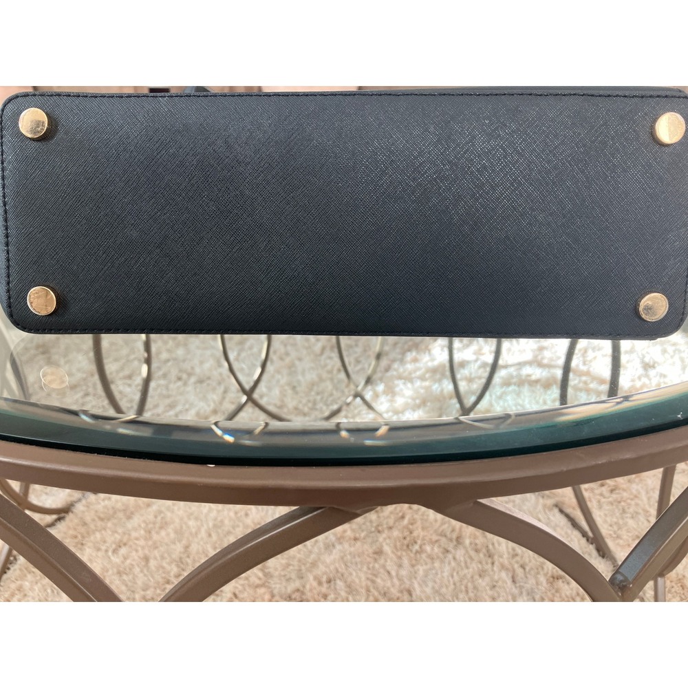 Michael Kors Black Saffiano‎ Leather Tote Bag Gold Hardware - Picture 8 of 15